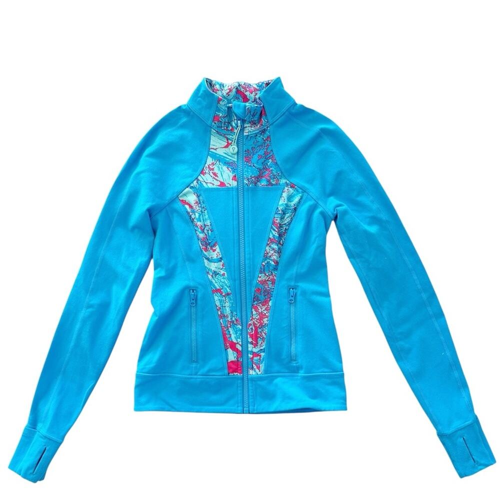 Ivivva Lululemon Perfect Your Practice Jacket Zip Up Turquoise Size 10 Athletic
